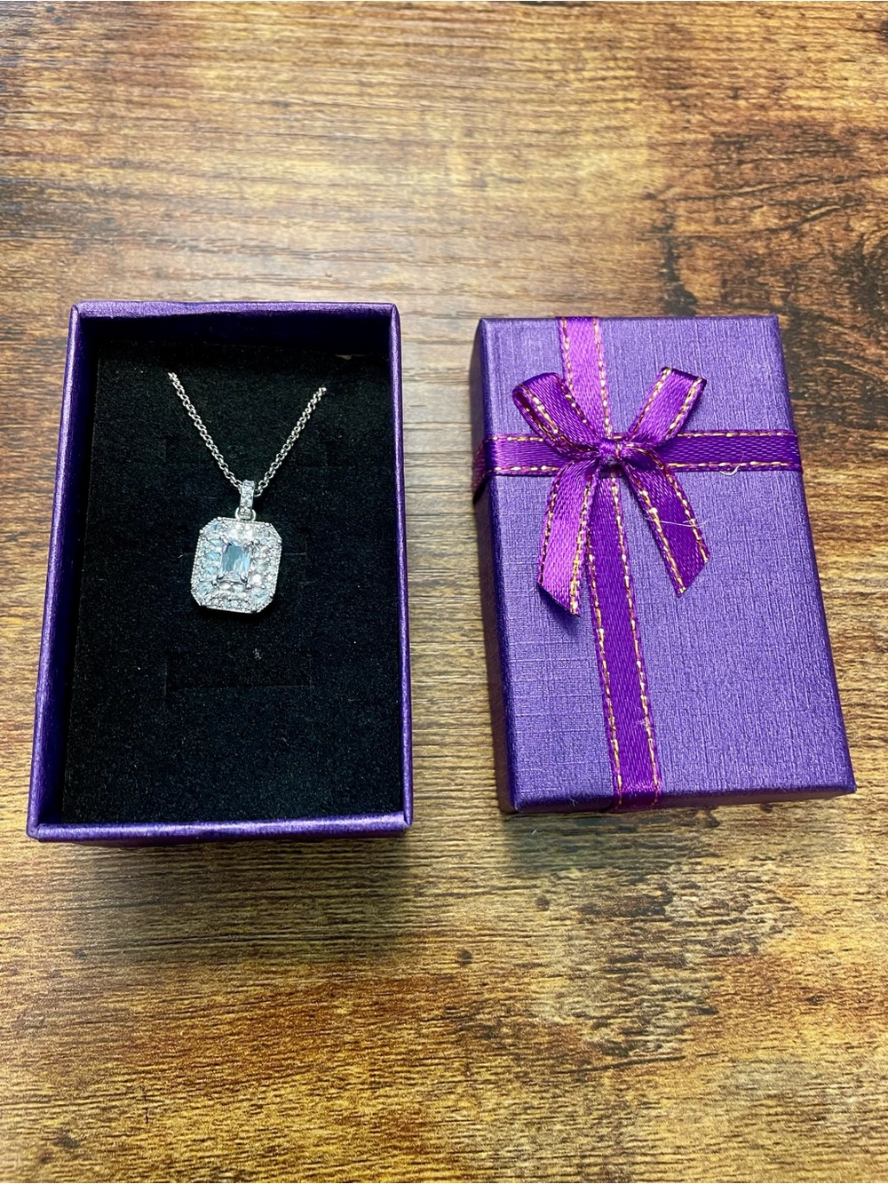 Bomb Party OG CZ on Rhodium Necklace